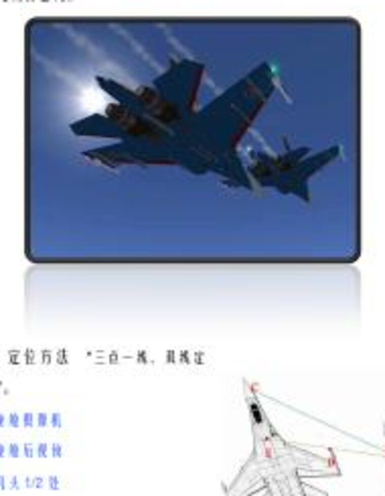 座舱三点一线定位示意图